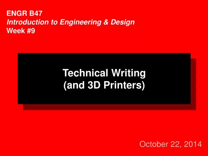 engr b47 introduction to engineering design week 9