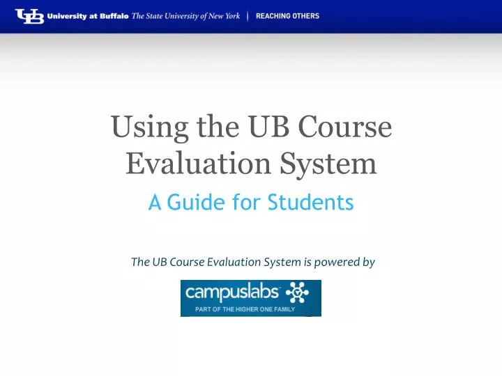 using the ub course evaluation system