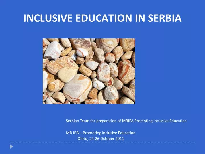 inclusive education in serbia