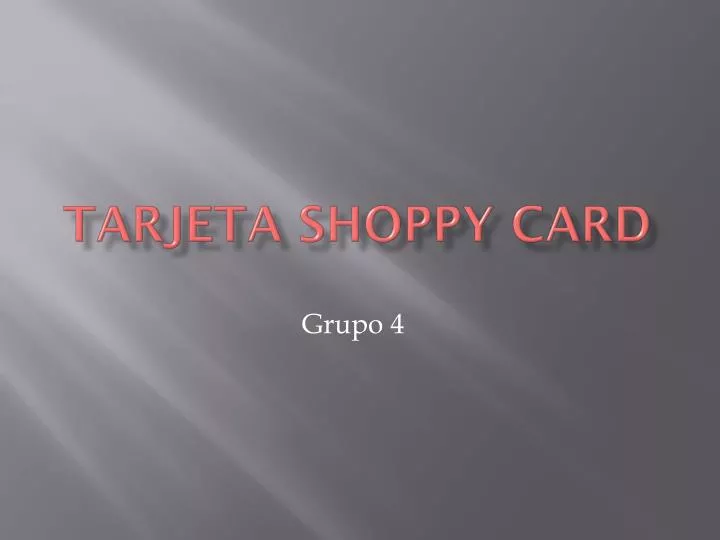 tarjeta shoppy card