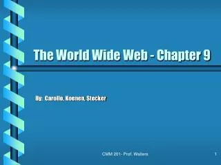The World Wide Web - Chapter 9