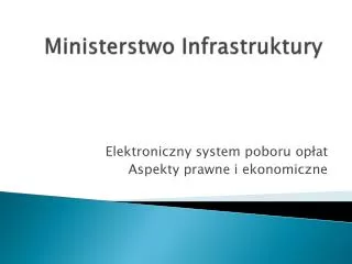 ministerstwo infrastruktury