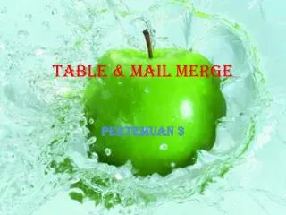 table mail merge