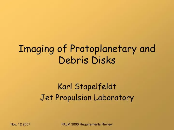 imaging of protoplanetary and debris disks
