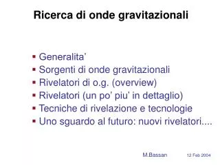 Ricerca di onde gravitazionali