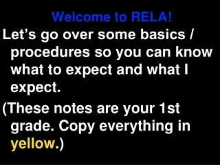 Welcome to RELA!
