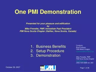 Business Benefits Setup Procedure Demonstration