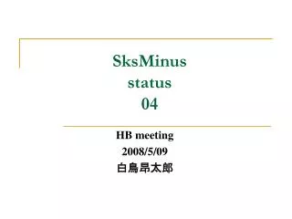 SksMinus status 04