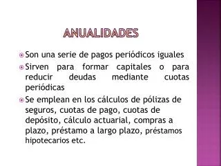anualidades