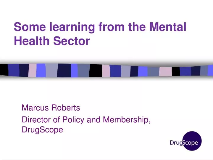 some learning from the mental health sector