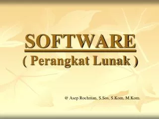 software perangkat lunak