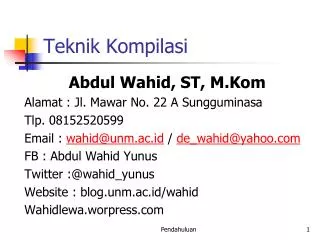 teknik kompilasi
