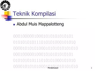teknik kompilasi