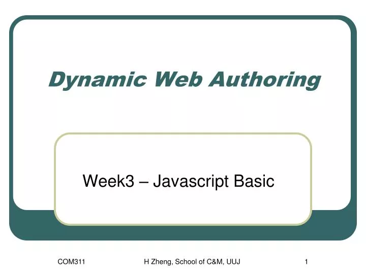 dynamic web authoring