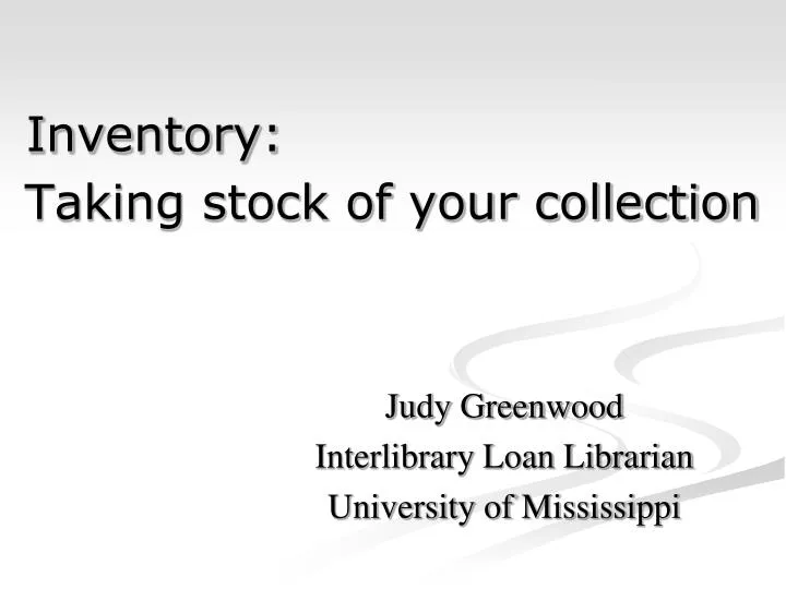inventory taking stock of your collection