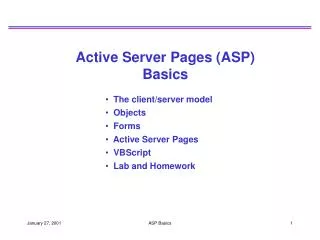 Active Server Pages (ASP) Basics