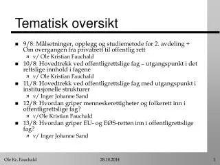 tematisk oversikt