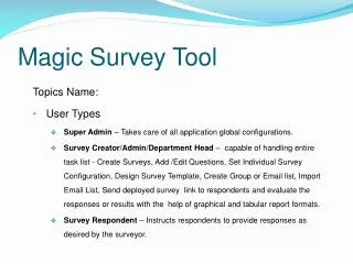 Magic Survey Tool