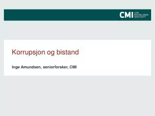 korrupsjon og bistand