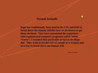 Sexual Assault :