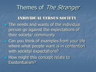 Themes of The Stranger