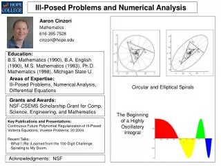 Ill-Posed Problems and Numerical Analysis