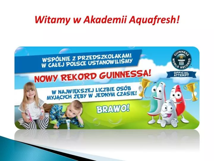 witamy w akademii aquafresh