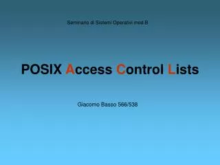 posix a ccess c ontrol l ists