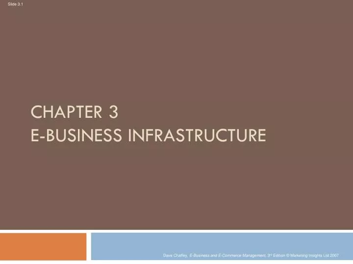 chapter 3 e business infrastructure