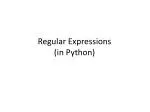 Regular Expressions ( in Python) - slide 1