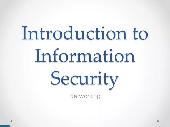 introduction to information security