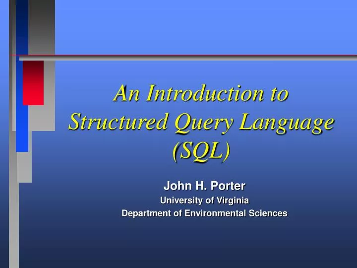 an introduction to structured query language sql