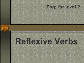 reflexive verbs