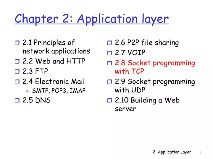 chapter 2 application layer