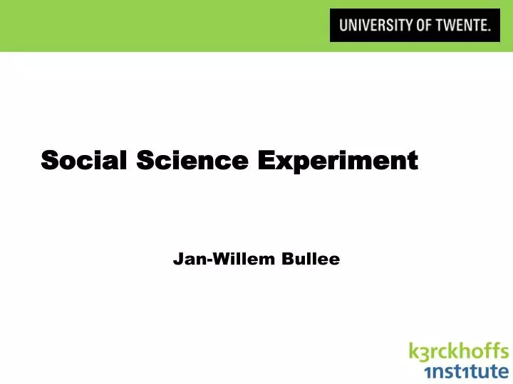 social science experiment