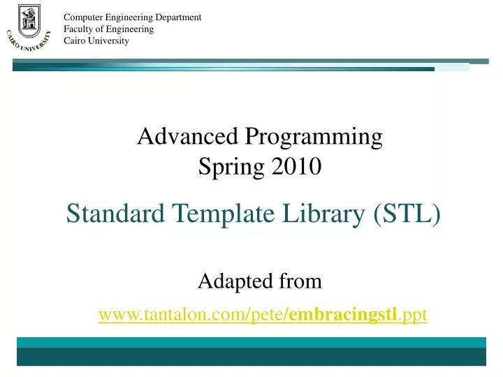 advanced programming spring 2010