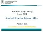 Advanced Programming Spring 2010 - slide 1