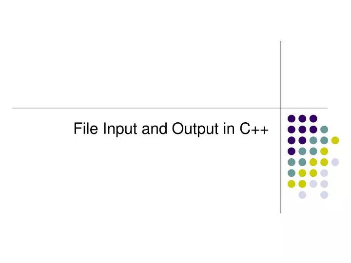 file input and output in c