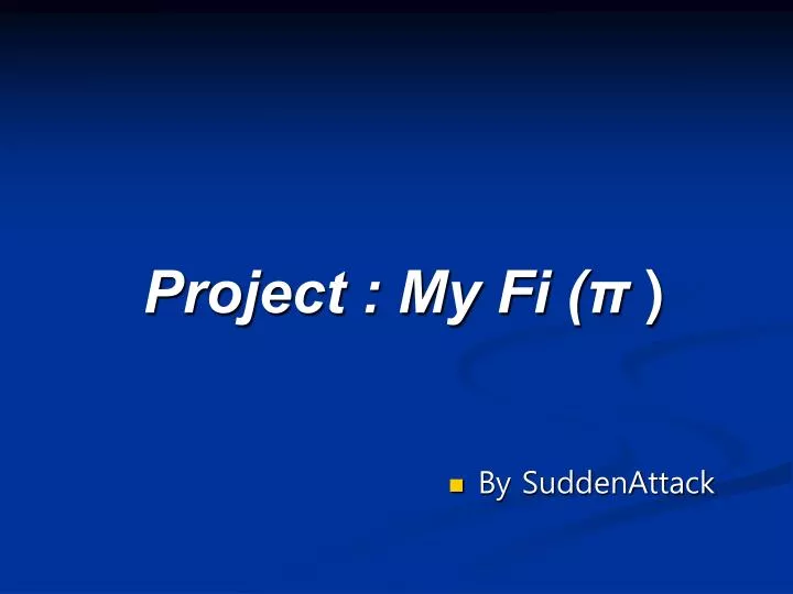 project my fi