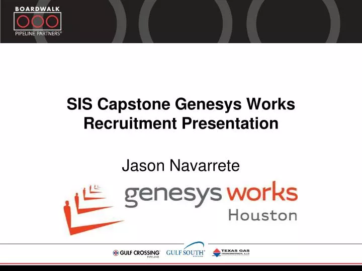 sis capstone genesys works recruitment presentation