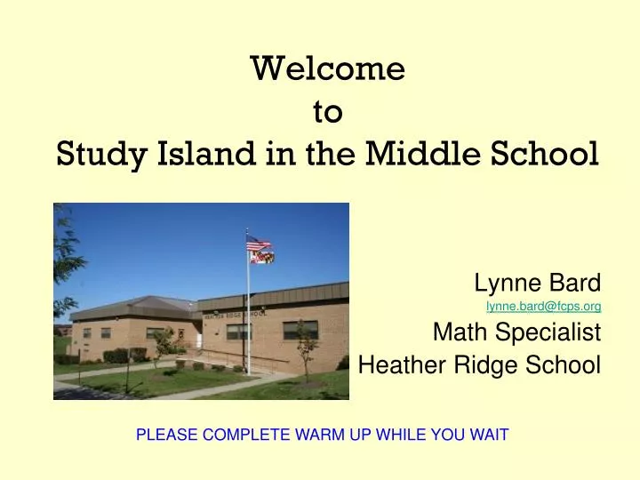 welcome to study island in the middle school