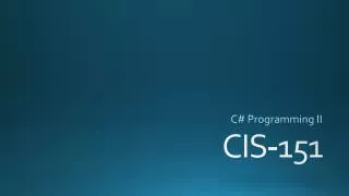 CIS-151