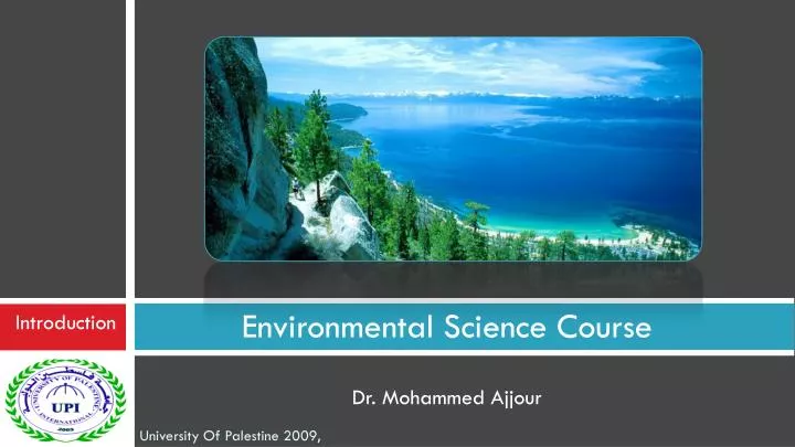 environmental science course dr mohammed ajjour