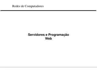 servidores e programa o web