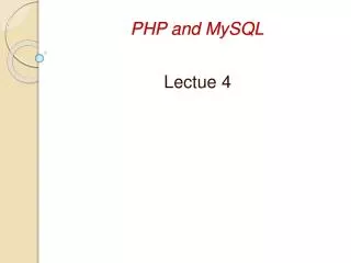 php and mysql