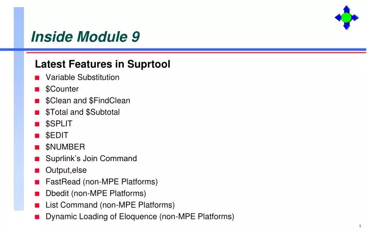 inside module 9