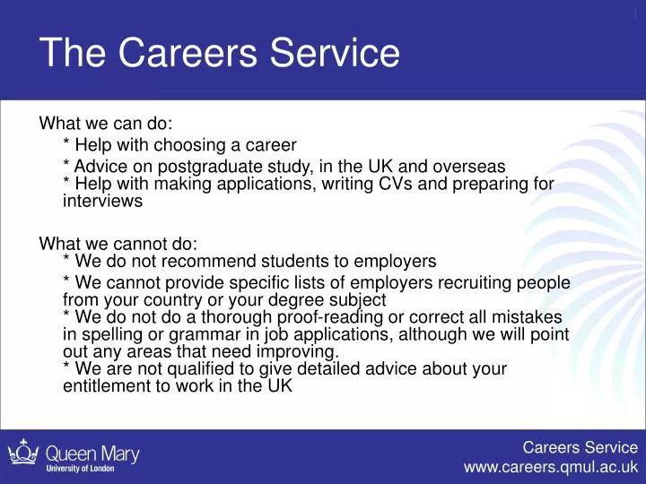 the careers service