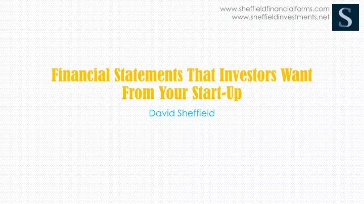 financial statements that investors want from your start up