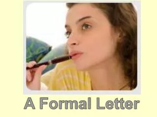 A Formal Letter