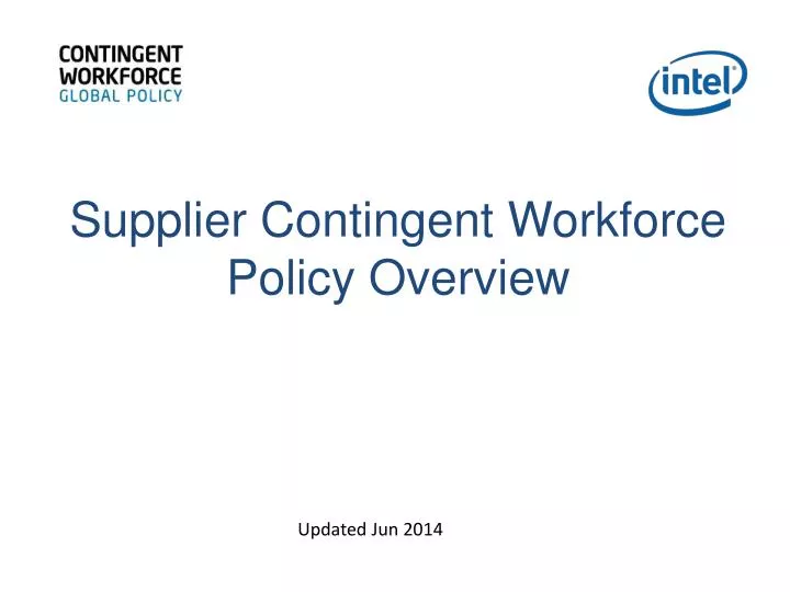 supplier contingent workforce policy overview